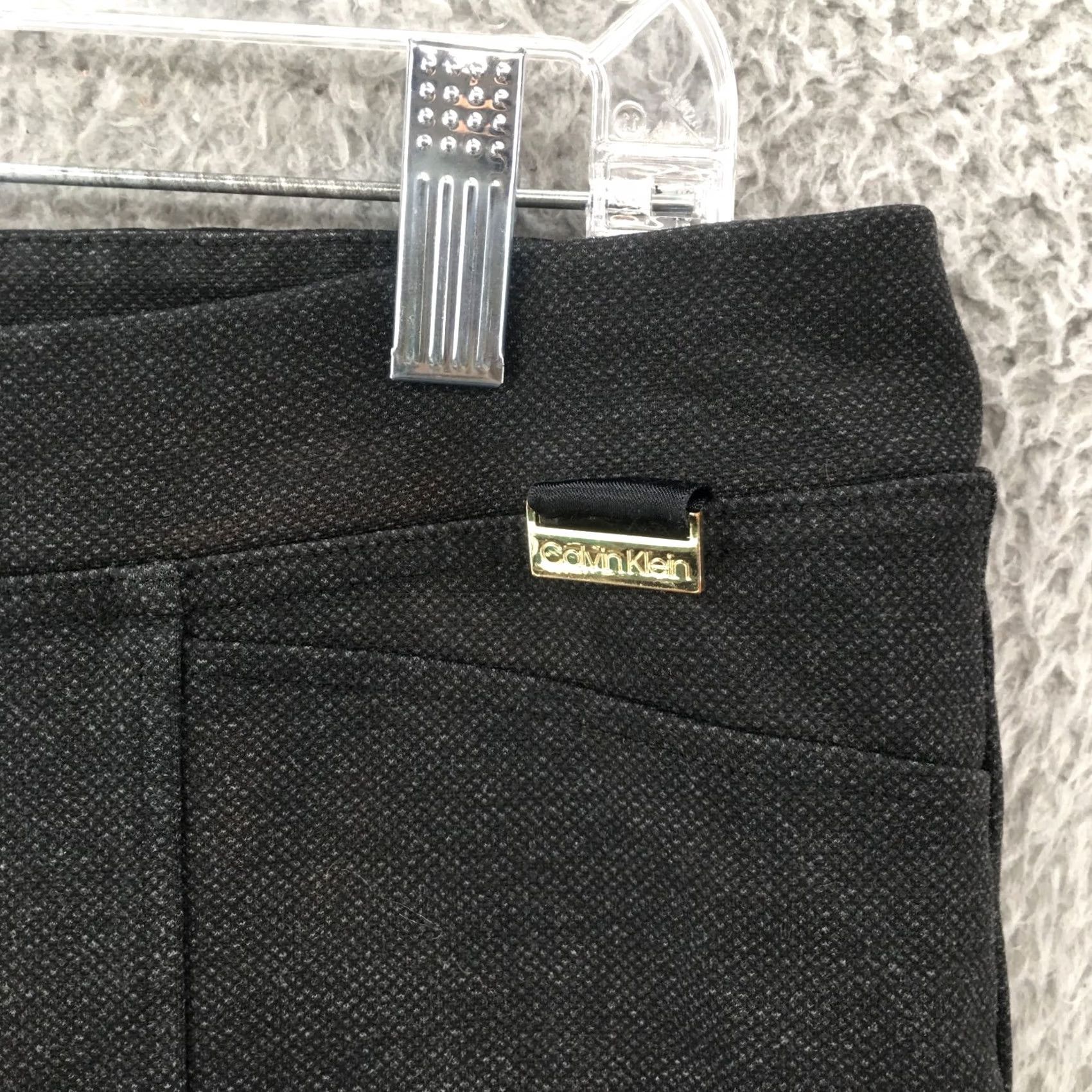 Calvin Klein Calvin Klein Pants Womens Large Gray Pleated Front High Rise Zip Fly Dress Pants Regular Waist 34in Inseam 28in Size 36" / US 14 / IT 50 - 3 Thumbnail