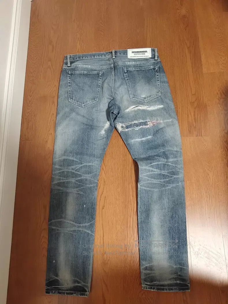 Neighborhood Neighborhood size M Bull King Destroyed Patch Denim Pants Size US 27 - 2 Thumbnail