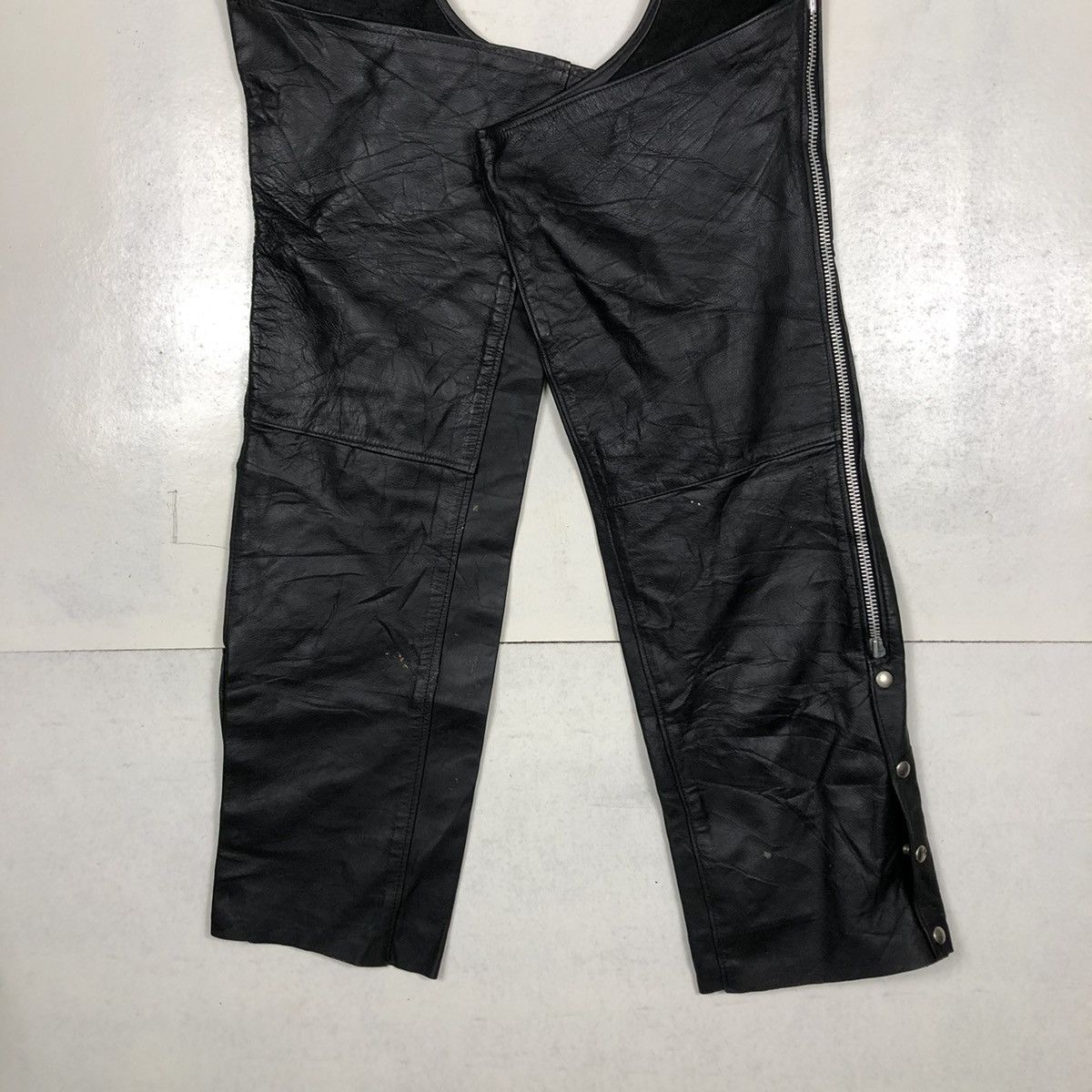 Genuine Leather × Vintage 📌VINTAGE COW BOY RIDER LEATHER RACING UNIVERSAL RIDER USA Size US 32 / EU 48 - 12 Thumbnail