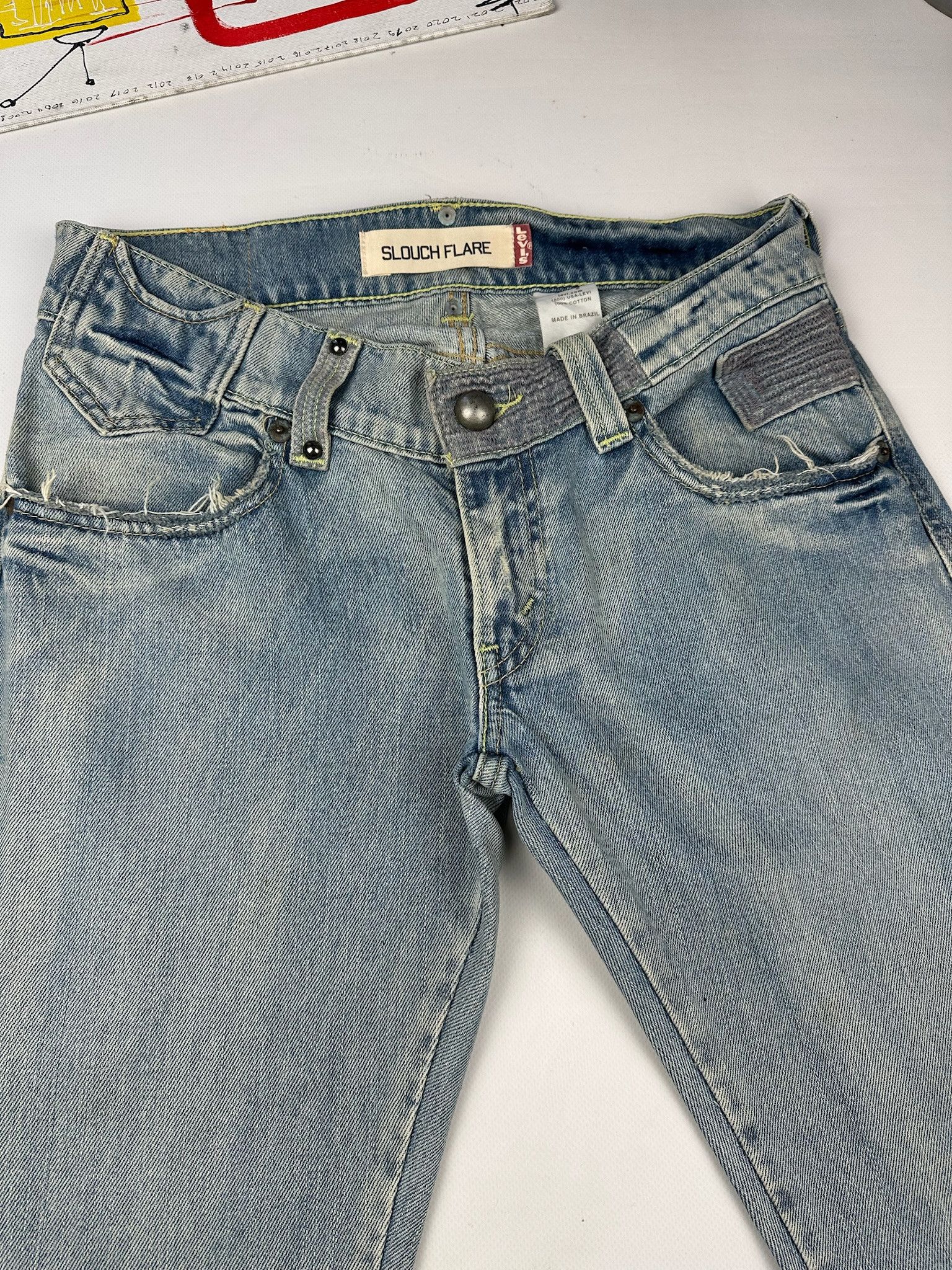 Levi's Levi’s Slouch Flare Light Wash Denim Patchwork Jeans Size US 32 / EU 48 - 9 Thumbnail