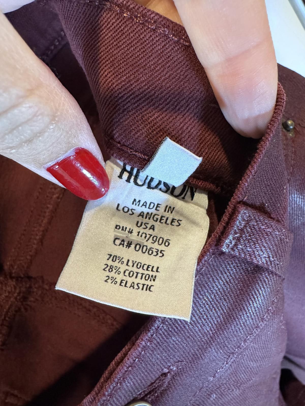 Designer Hudson Women's Plum Skinny Jeans Size 32" / US 10 / IT 46 - 3 Thumbnail