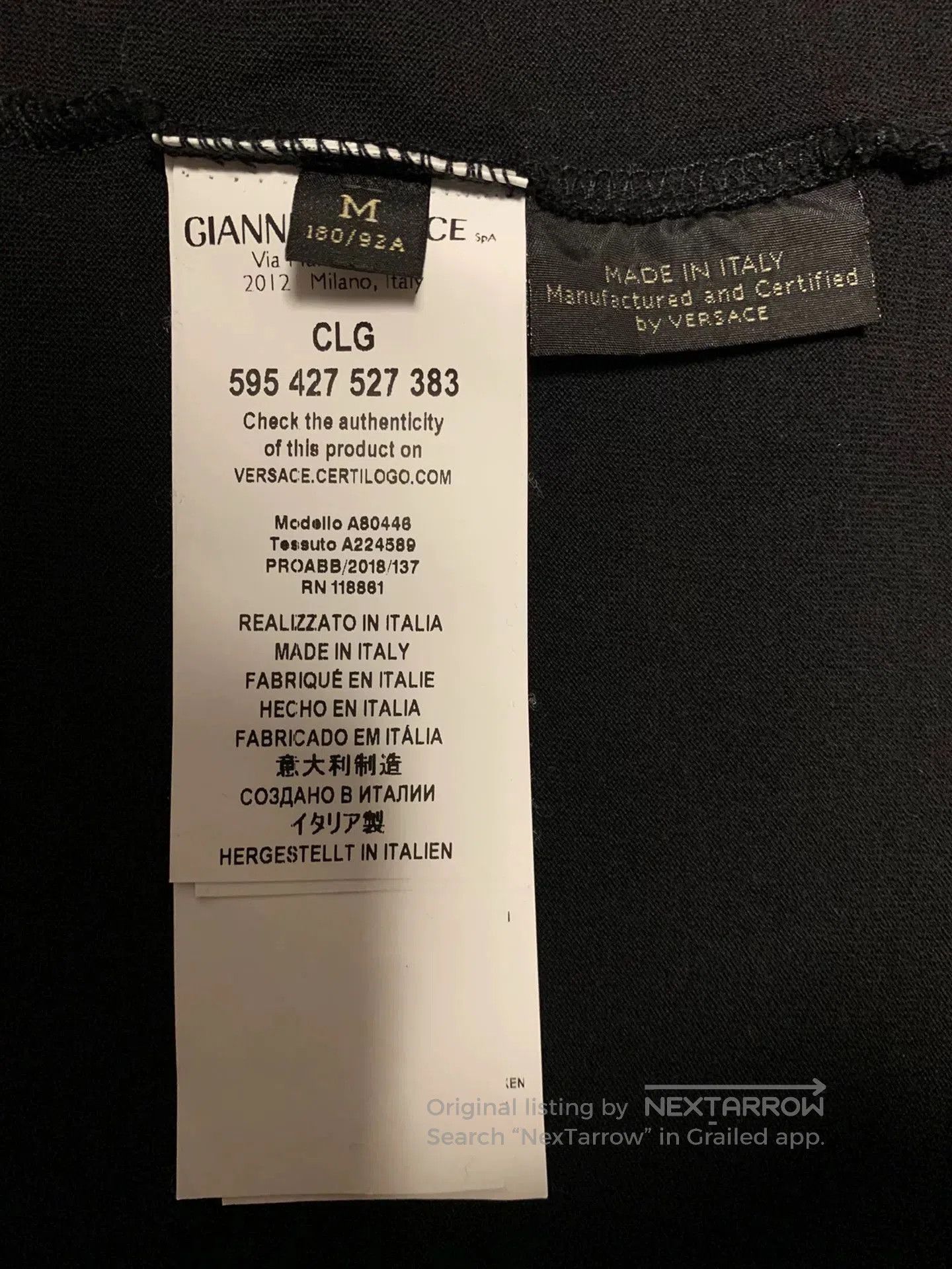 Japanese Brand Versace Men's Medusa Embroidered T-shirt. Size US M / EU 48-50 / 2 - 6 Thumbnail