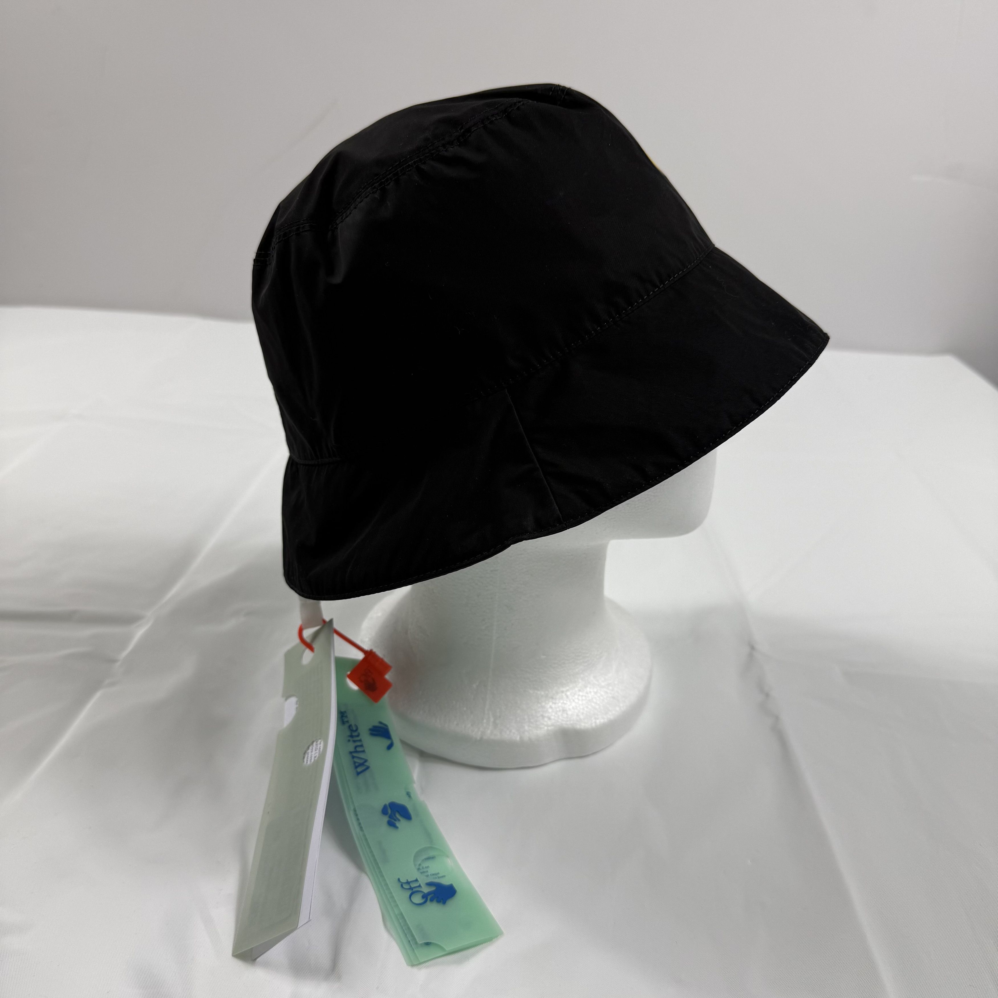 Off-White Off-White Black Bucket Hat Yellow Logo Patch O/S NEW Size ONE SIZE - 5 Thumbnail