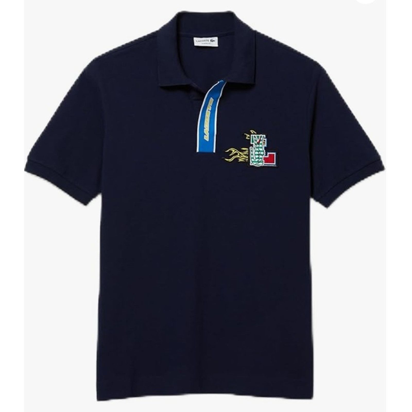 Lacoste Lacoste Men's Contrast Placket and Crocodile Badge Polo 2XL Size US XXL / EU 58 / 5 - 1 Thumbnail