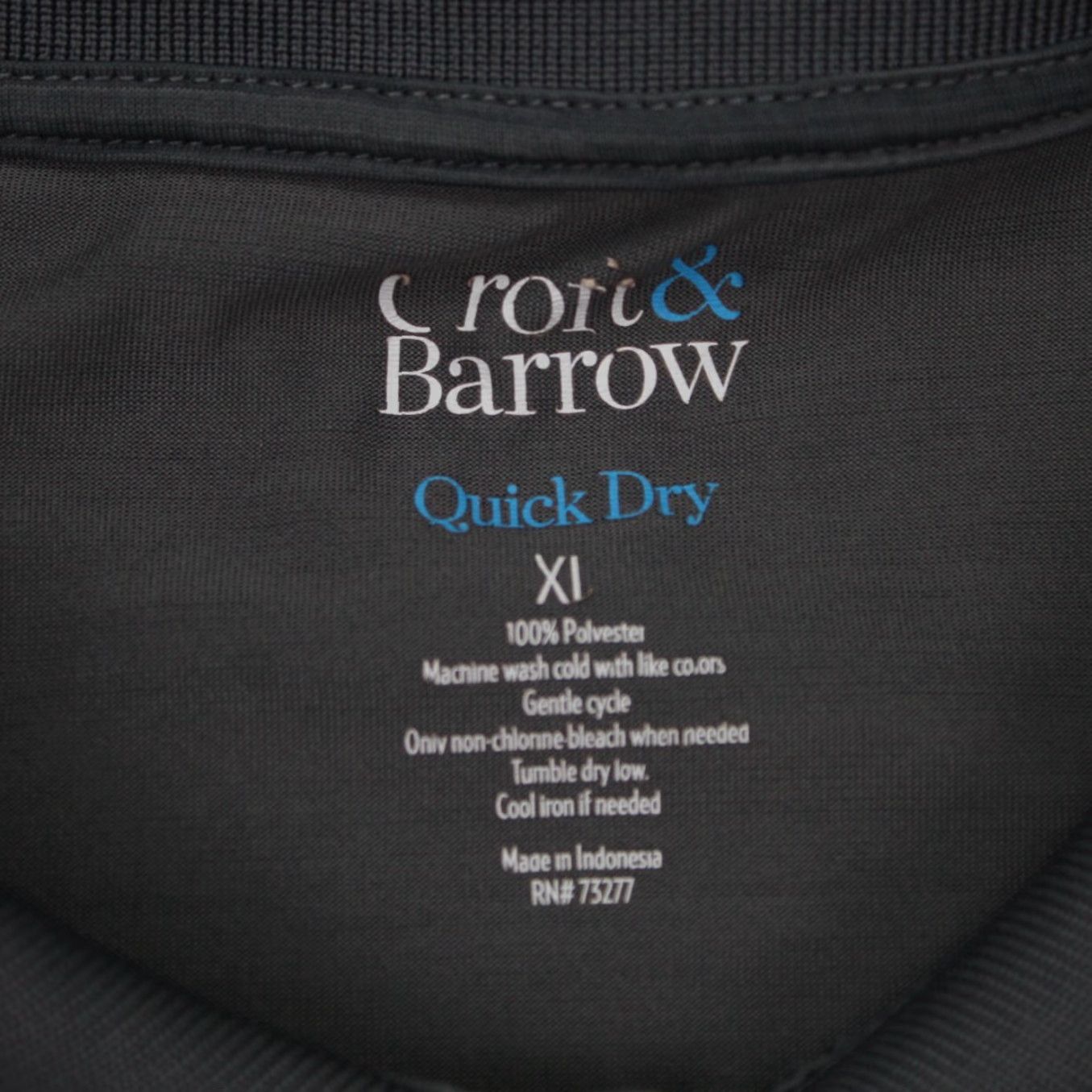 Croft & Barrow Croft & Barrow Polo Shirt Mens XL Gray Quick Dry 100% Polyester S/S Pullover Shirt Size US XL / EU 56 / 4 - 7 Thumbnail