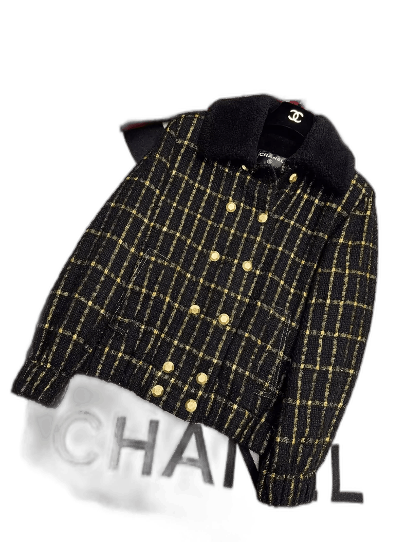 Chanel Chanel Black and Gold Double-Breasted Jacket Size M / US 6-8 / IT 42-44 - 1 Thumbnail