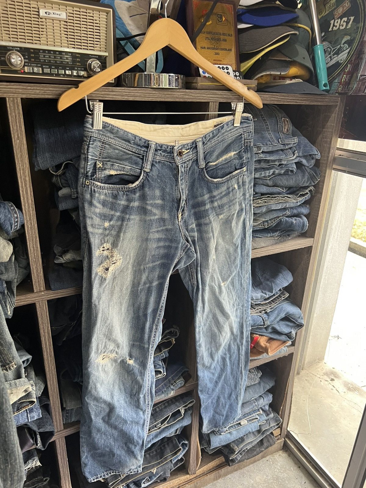 Japanese Brand 🔥Brappers Union Made Distressed Denim Size US 30 / EU 46 - 6 Thumbnail