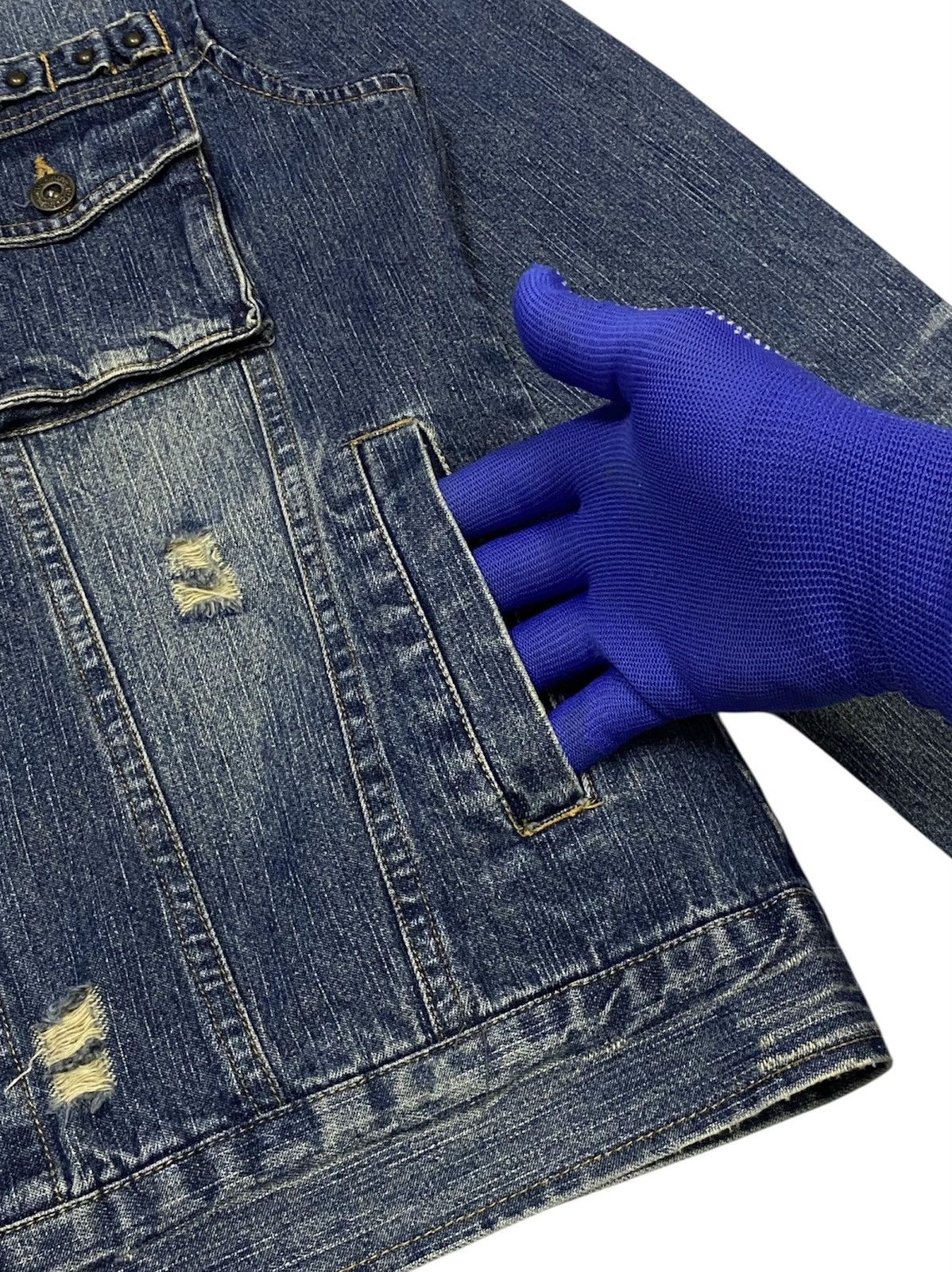 In The Attic In The Attic Cyberpunk Ripped Distressed Denim Jacket Size US M / EU 48-50 / 2 - 12 Thumbnail