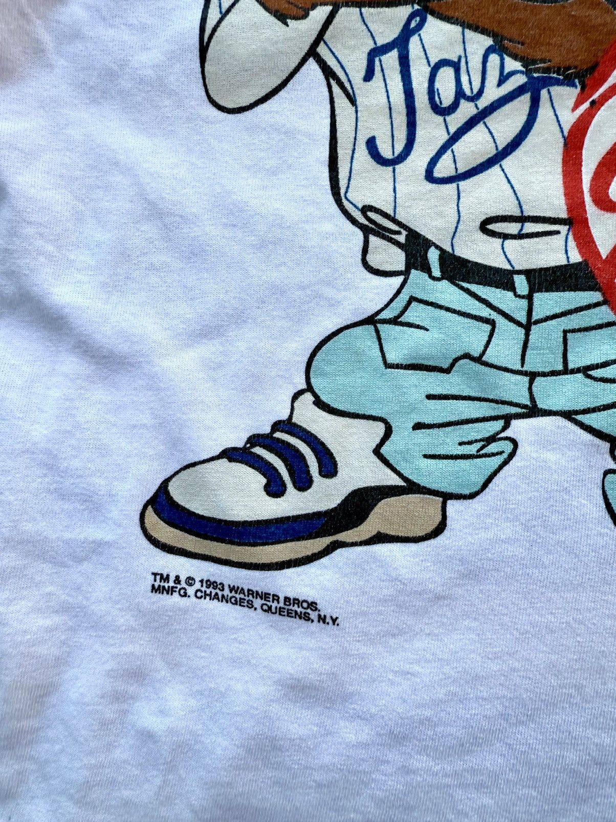 Changes RARE VTG NY Yankees Looney Tunes Taz Devil Bugs Bunny 1993 Size US L / EU 52-54 / 3 - 4 Thumbnail