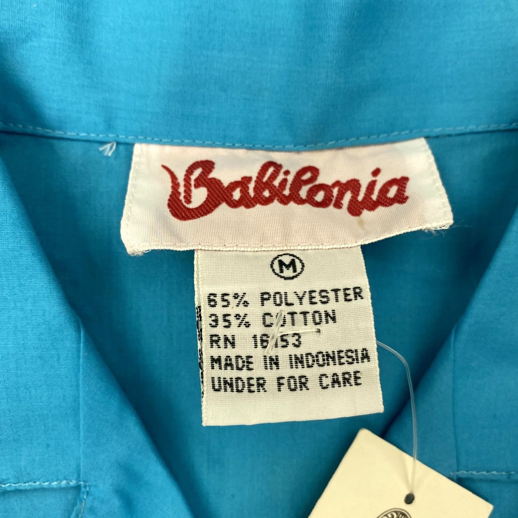 Vintage VINTAGE Babilonia Shirt Womens Medium Blue Health Nurse Food Service Uniform Button-Up Short Sleeve Pockets Womens Size M / US 6-8 / IT 42-44 - 4 Thumbnail