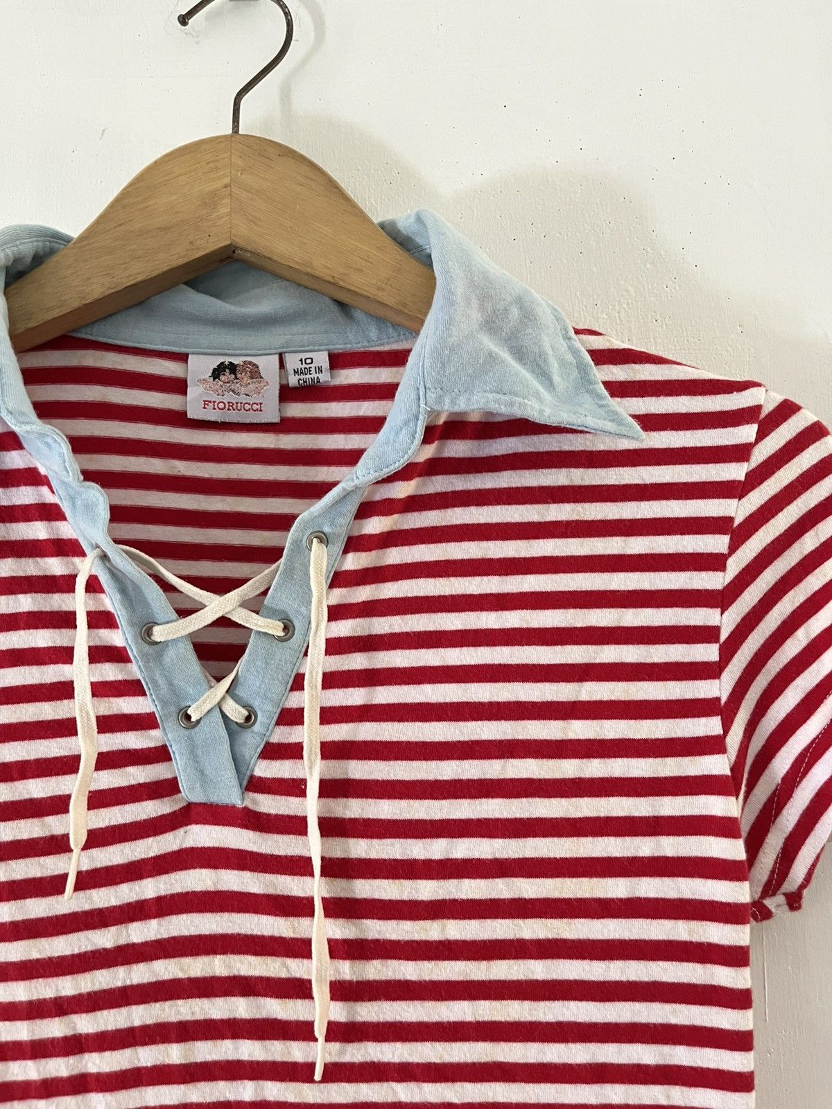 Fiorucci 2000s fiorucci striped poloshirt Size S / US 4 / IT 40 - 3 Thumbnail
