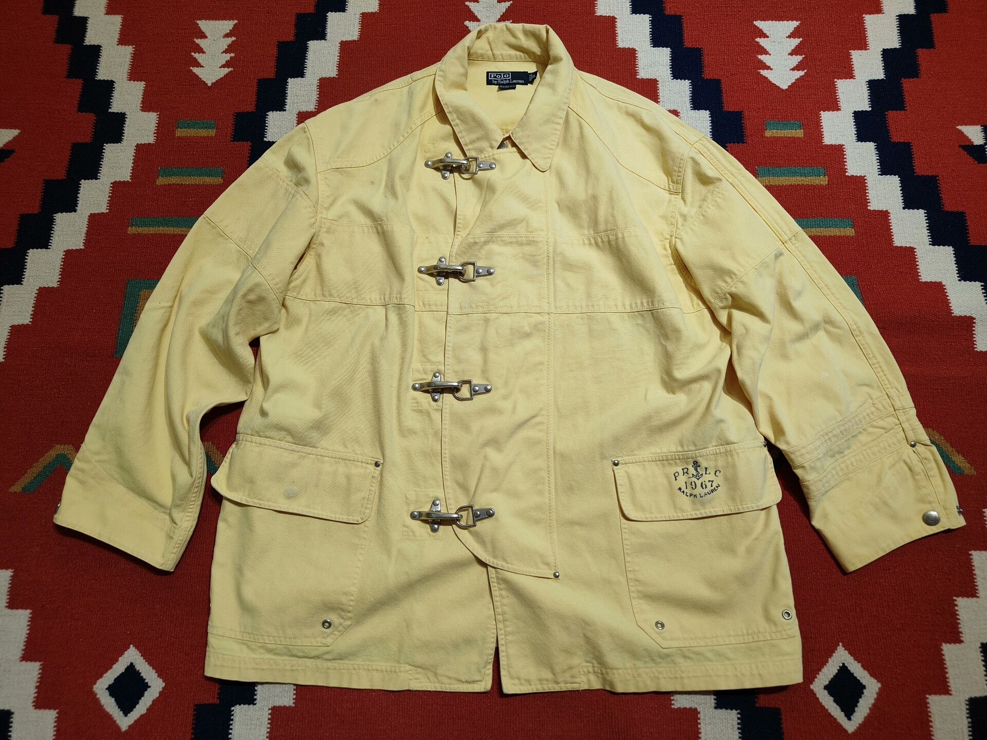 RRL Ralph Lauren Vintage Polo Yellow Firefighter Jacket Size US XL / EU 56 / 4 - 1 Thumbnail