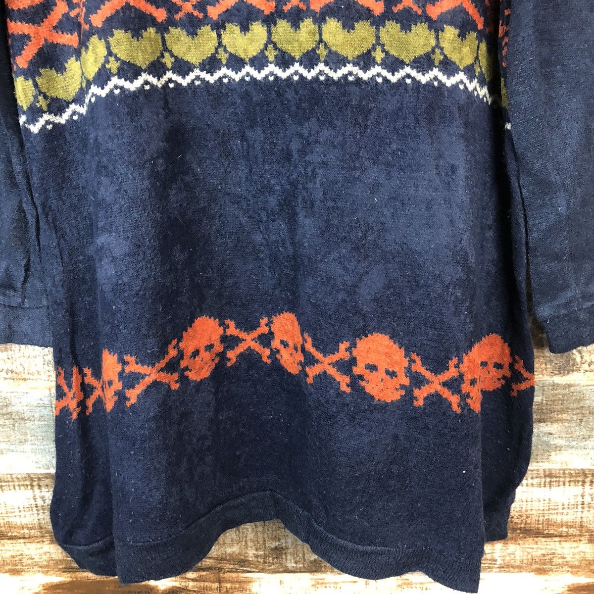 Homespun Knitwear Bemymuse Dark Blue skull Knitwear #A2056 Size M / US 6-8 / IT 42-44 - 10 Thumbnail