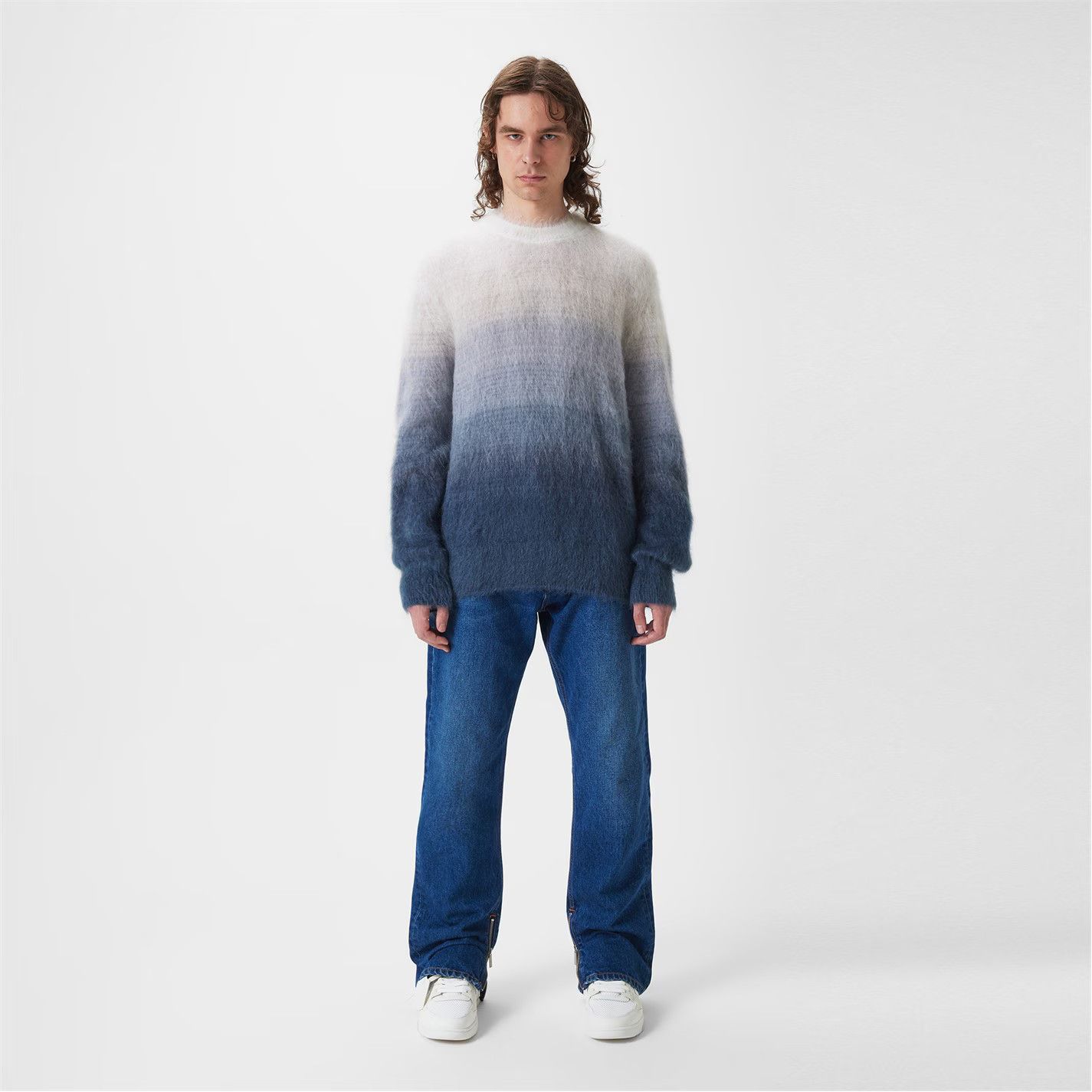 Off-White o1g2r1mq0326 Mohair Crew Neck Jumper in Multicolor Size US M / EU 48-50 / 2 - 6 Thumbnail