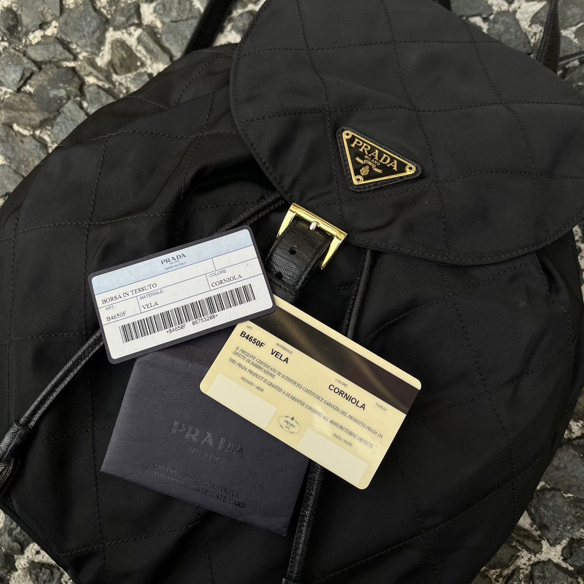 Prada Prada Vintage Quilted Nylon Backpack Size ONE SIZE - 2 Thumbnail