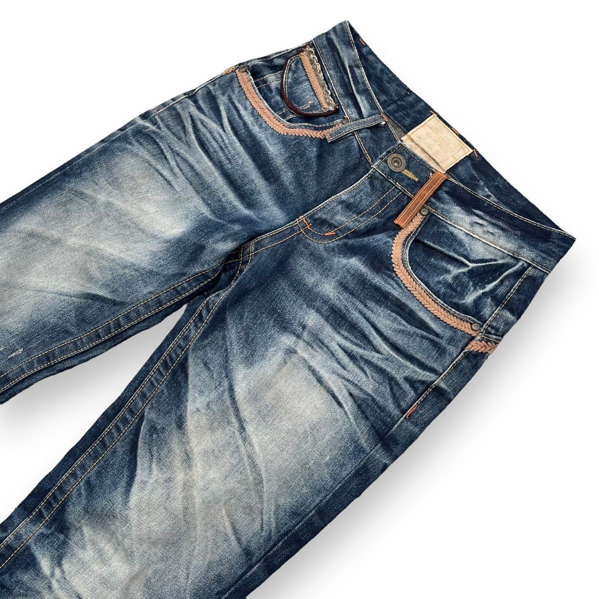 If Six Was Nine 🇯🇵 VINTAGE LOLITA BY CONCERT CLUB WASHED DENIM PANTS Size 29" - 4 Thumbnail