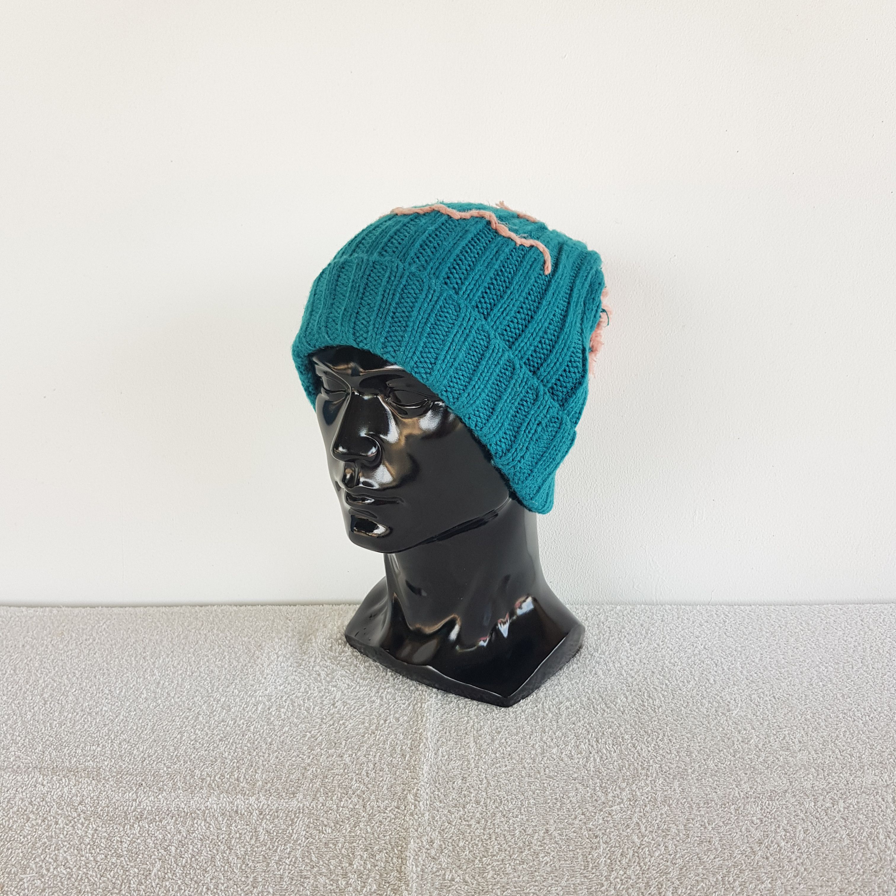 Japanese Brand Vintage Death Smiley Beanie Pom Pom Snow Caps Hats. Size ONE SIZE - 1 Thumbnail