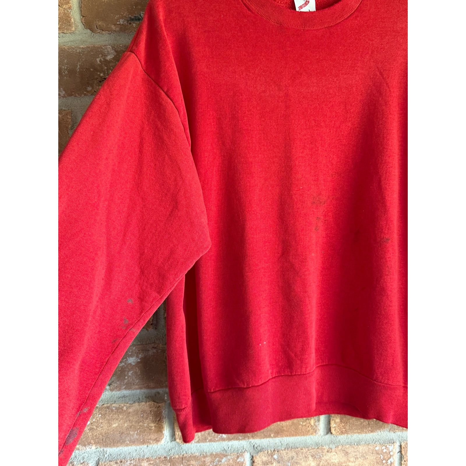 Jerzees Vintage Jerzees Red Blank Crewneck USA Made Large Size US L / EU 52-54 / 3 - 2 Thumbnail