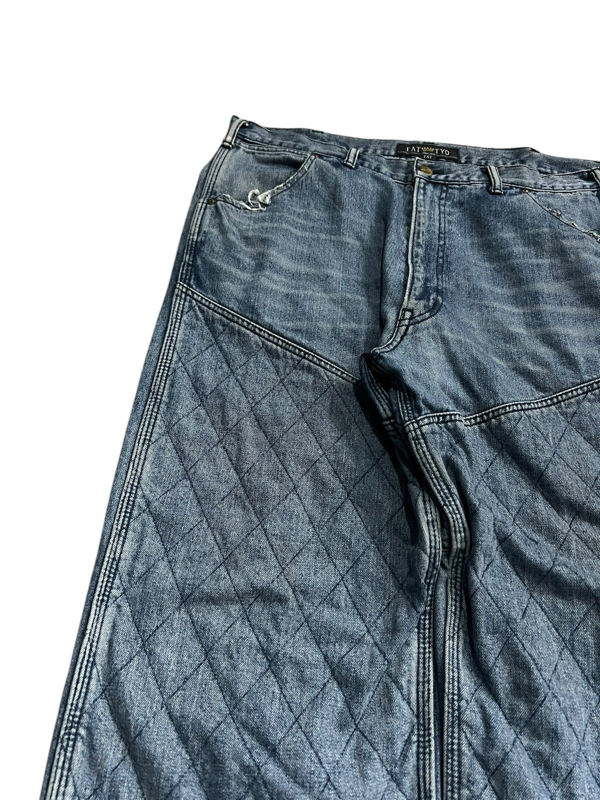 Fat Tokyo × If Six Was Nine 💥Baggy💥Vintage Fat Tyo Sashiko Boro Style Denim Size US 36 / EU 52 - 5 Thumbnail