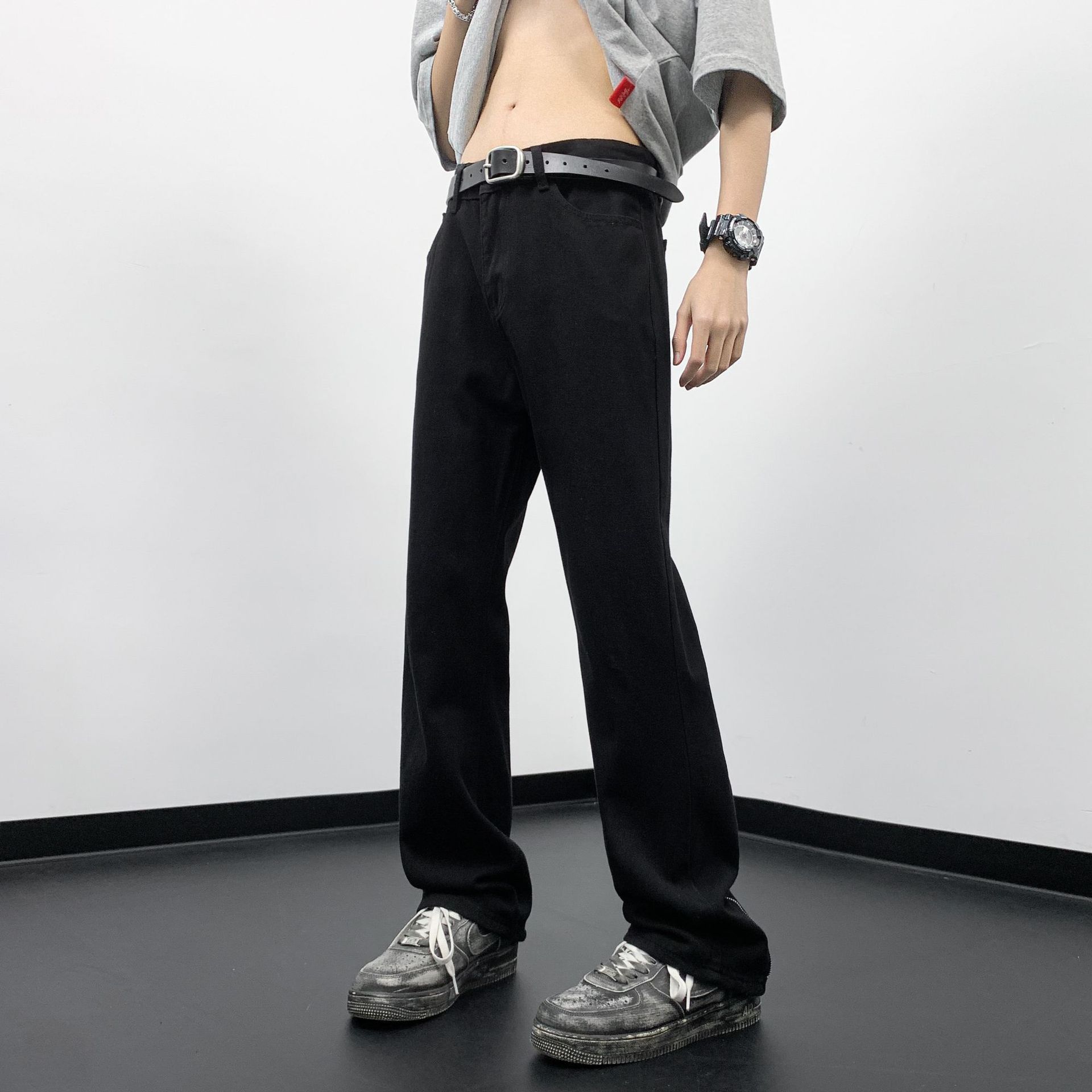 Japanese Brand × Jean Retro loose straight leg wide leg jeans Size US 30 / EU 46 - 4 Thumbnail
