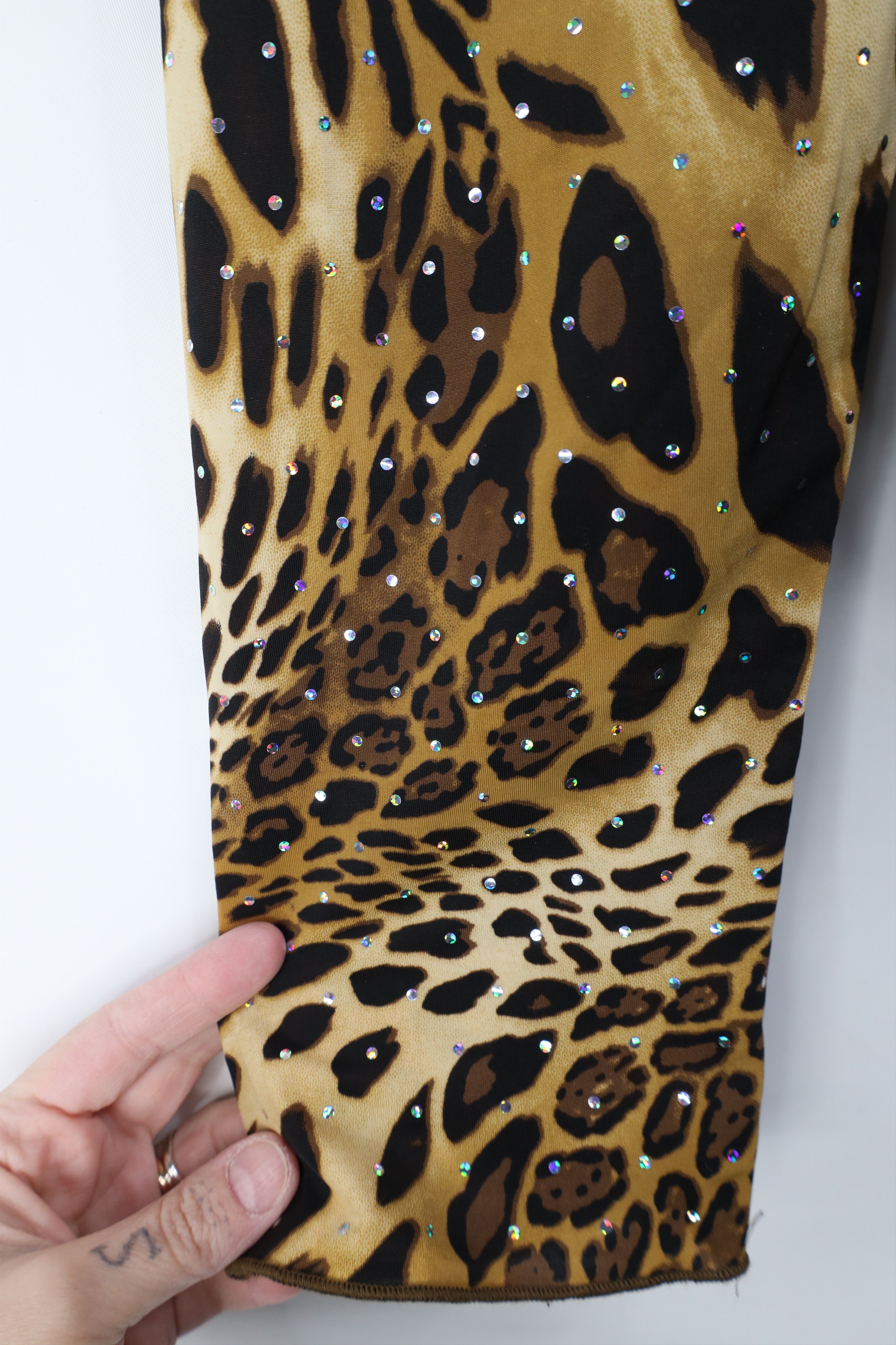Vintage Vintage 90s Y2K Babydoll Fairy Leopard Cheetah Shirt Top USA Size XL / US 12-14 / IT 48-50 - 6 Thumbnail