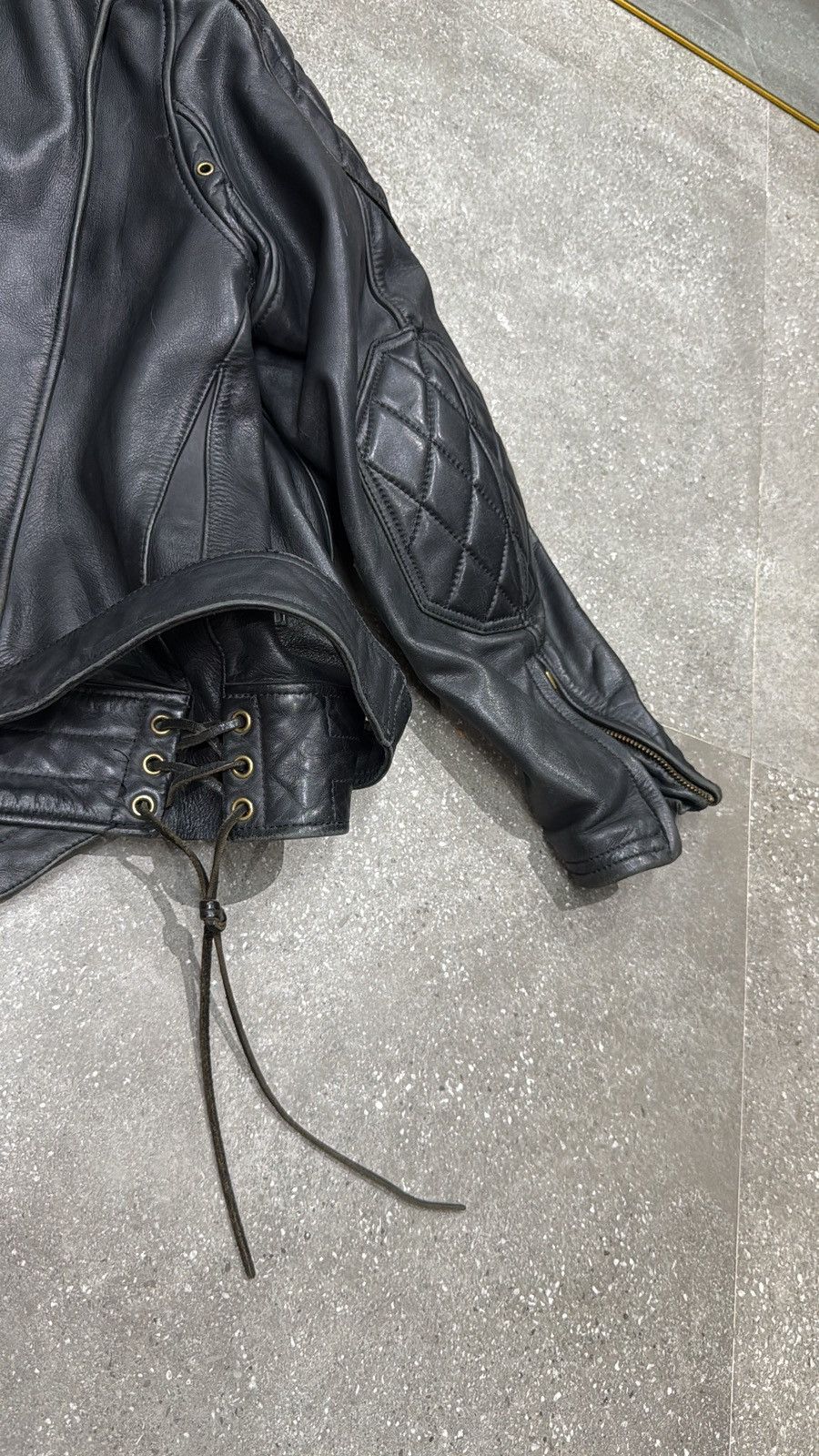 Japanese Brand × Kadoya Kadoya evo diamond lattice cable stayed leather jacket Size US XXL / EU 58 / 5 - 18 Thumbnail