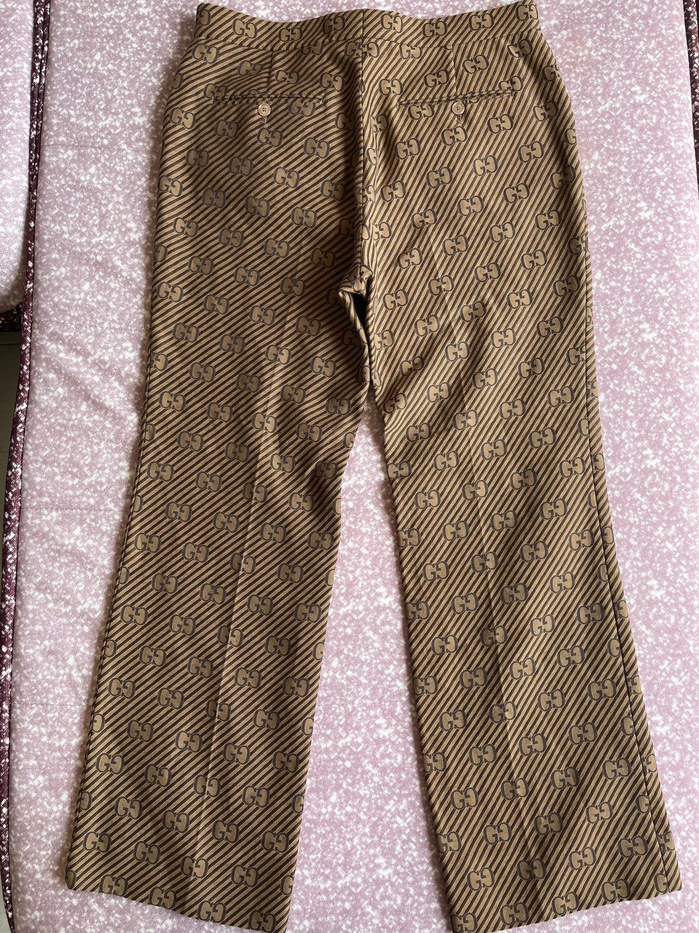 Gucci Gucci Men's Silk & Cotton Logo Pants Size 50 New Size US 34 / EU 50 - 2 Thumbnail