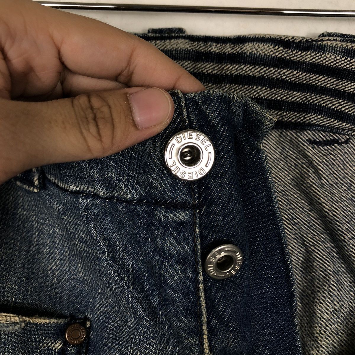 Japanese Brand 🔥RAREVINTAGE DIESEL JEANS DITRESSED DENIM PUNK DESIGN Size US 32 / EU 48 - 12 Thumbnail