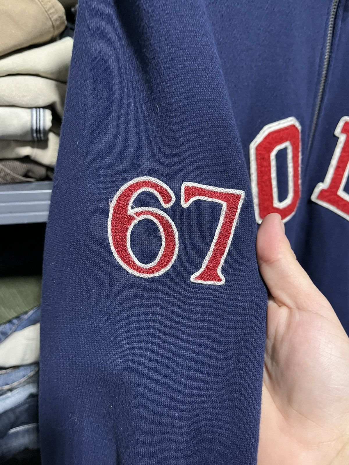 Polo Ralph Lauren × RRL Ralph Lauren × Vintage Crazy Vintage Polo Ralph Lauren 67 Y2K Varsity Logo Zip-Up Size US L / EU 52-54 / 3 - 5 Thumbnail