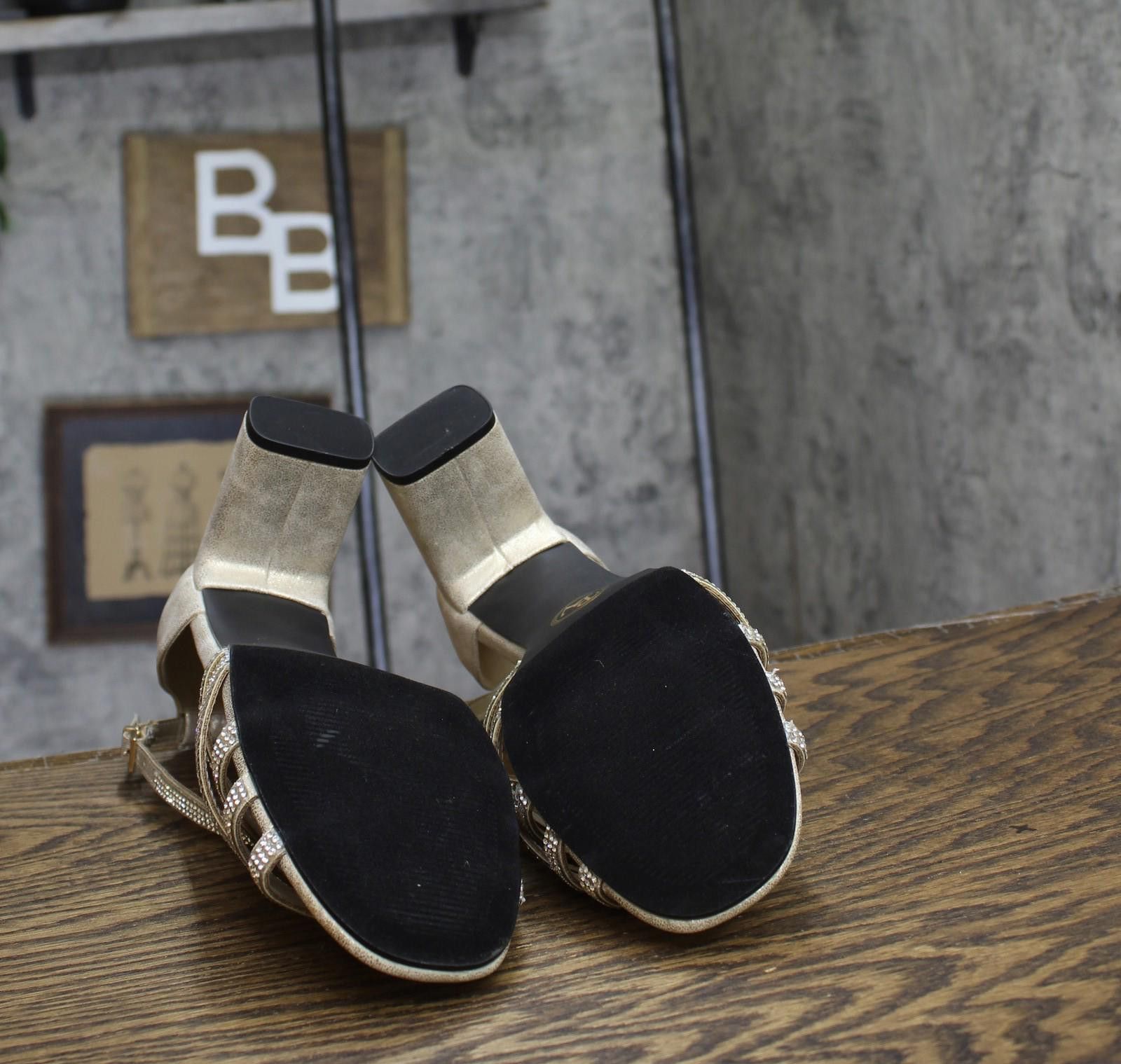 Other Bella Vita Sandals Block Heel Aliet Gold Metallic 9.5w Size US 9.5 / IT 39.5 - 5 Thumbnail