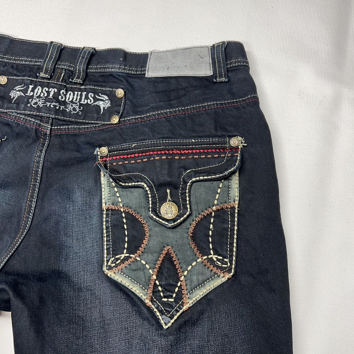 Imperious × Vintage Imperious Delf Jeans Black Denim Lost Souls Pocket Y2K Size US 38 / EU 54 - 17 Thumbnail