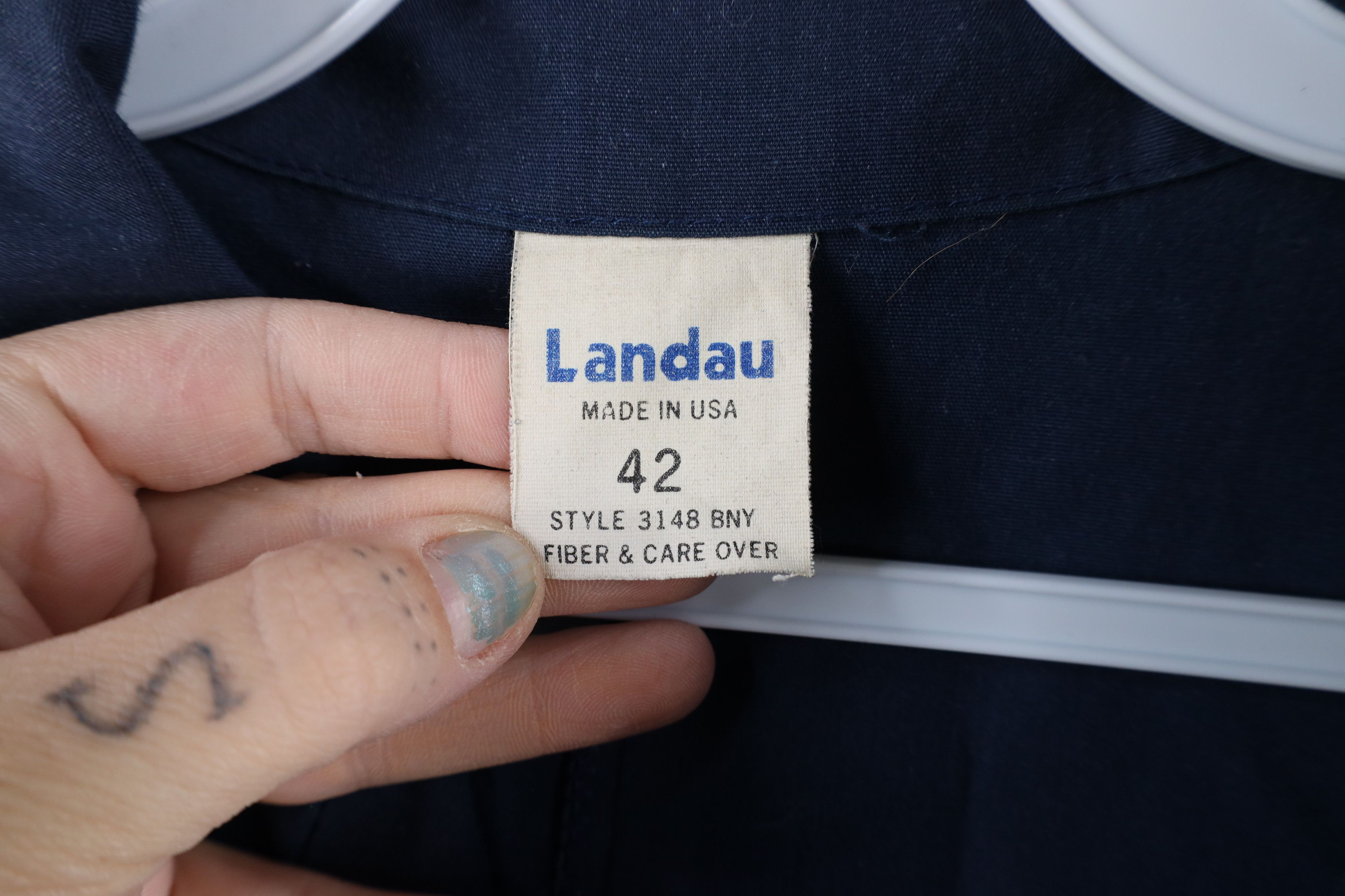 Vintage Vintage 70s Streetwear Mechanic Lab Coat Jacket Blue USA Size US L / EU 52-54 / 3 - 10 Thumbnail
