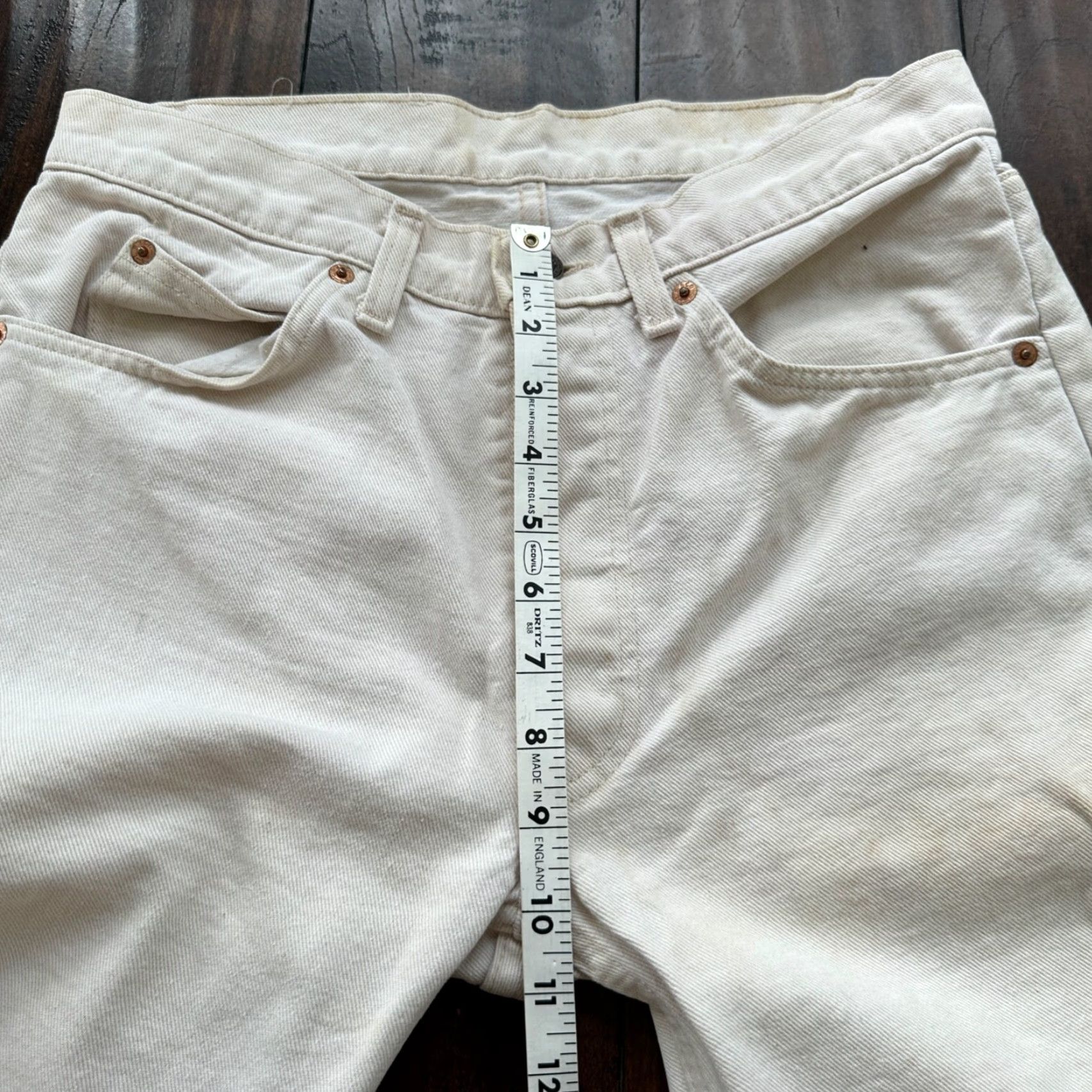 Levi's Vintage Levi's 501 Jeans Men 30x24 White Bleach Wash Mid Rise Straight Denim 80s USA Fashion Size US 30 / EU 46 - 5 Thumbnail