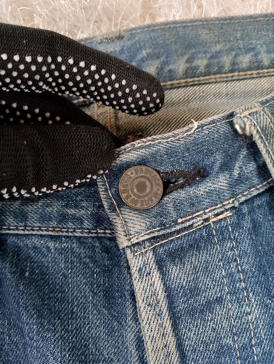 If Six Was Nine Vintage BARTACK JEANS Japan Selvedge Scovill Rivet Denim Size US 31 - 7 Thumbnail