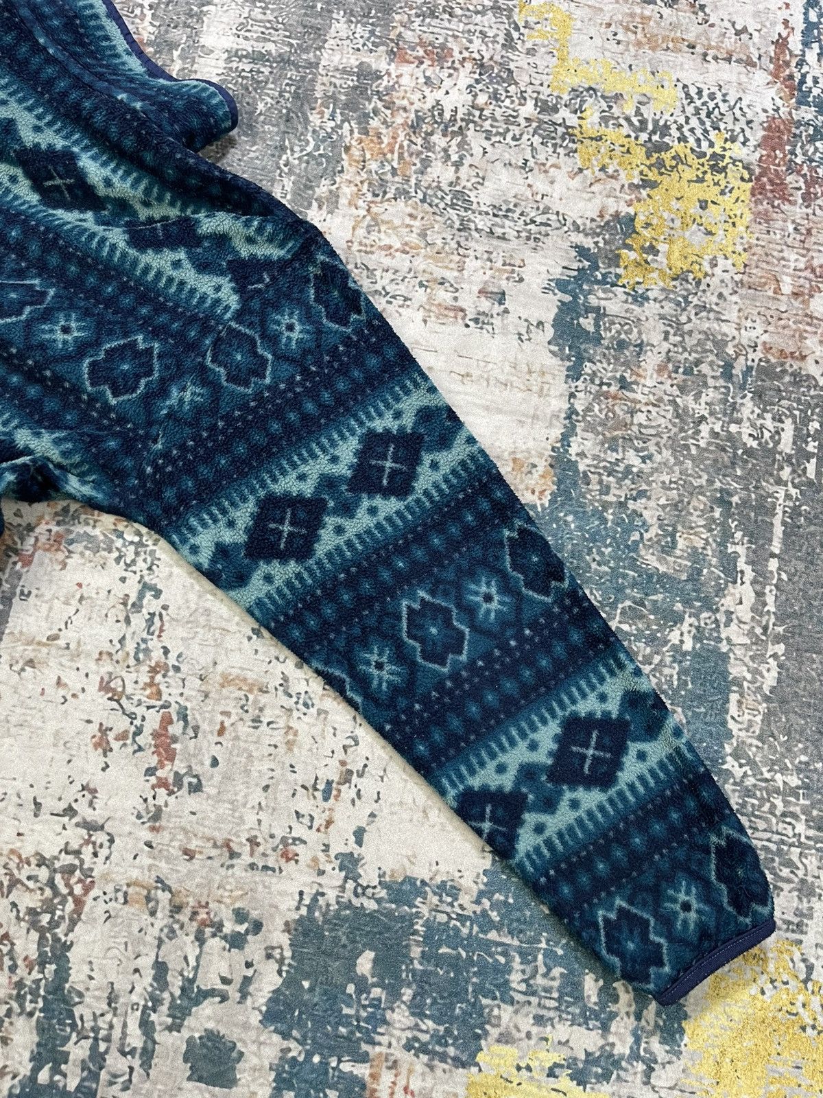 L.L. Bean Vtg LL Bean Aztec Tribe Fleece Snap Up Pullover Jumper Size US S / EU 44-46 / 1 - 7 Thumbnail