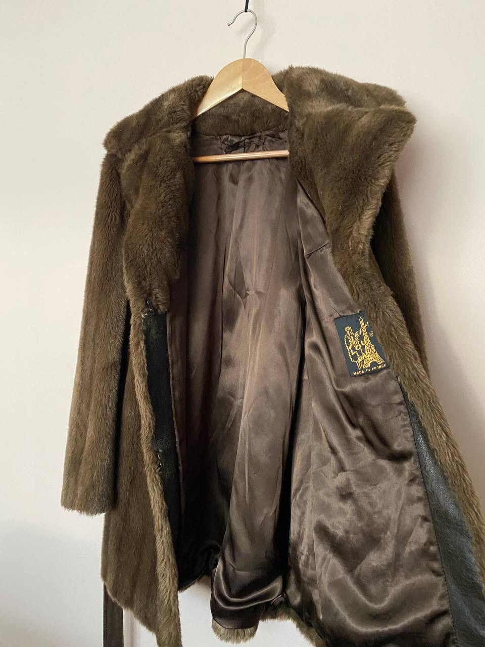 Designer × Vintage Jean Louis Paris Faux Fur Coat Vintage Brown Made In France Size L / US 10 / IT 46 - 10 Thumbnail