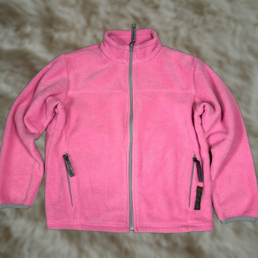 Black Diamond Black Diamond Womens Front Zip Fleece Jacket Sz M Pink Pockets Long Sleeve USA Size M / US 6-8 / IT 42-44 - 1 Thumbnail