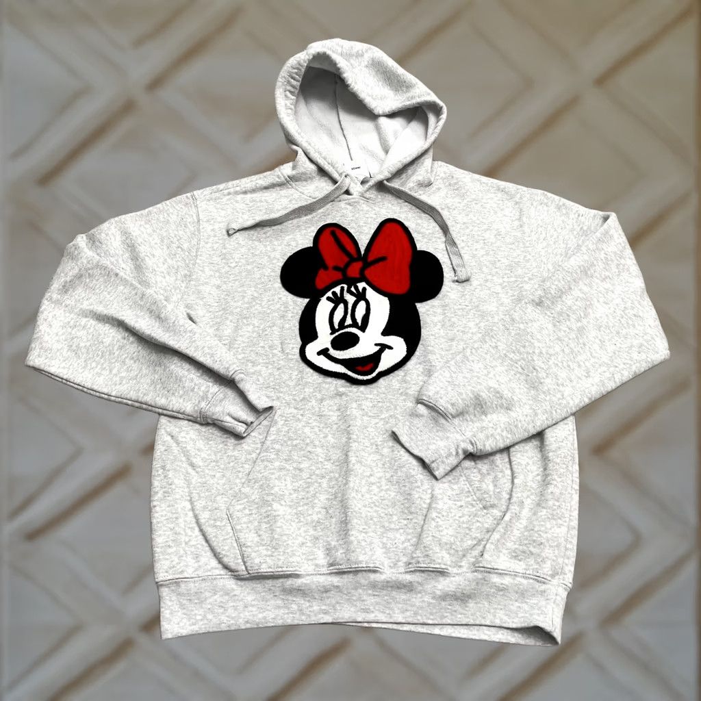 Disney Disney Minnie Mouse Womens Embroidered Hoodie Sweatshirt Small Gray Pullover Size S / US 4 / IT 40 - 1 Thumbnail