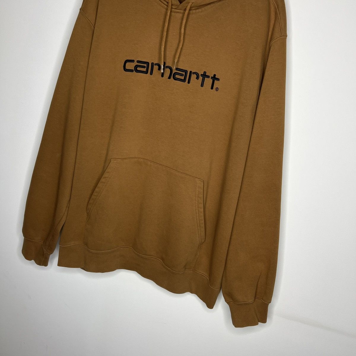 Carhartt × Carhartt Wip × Vintage Y2K Carhartt WIP Brown Box Logo Hoodie Sweatheit Size US XXL / EU 58 / 5 - 2 Thumbnail