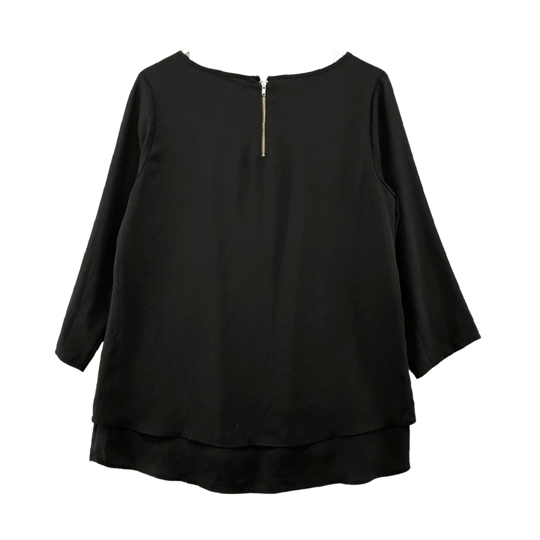 Vintage The Limited Blouse Womens S Black Chiffon Tiered Long Sleeve Tunic Formal Size S / US 4 / IT 40 - 2 Thumbnail