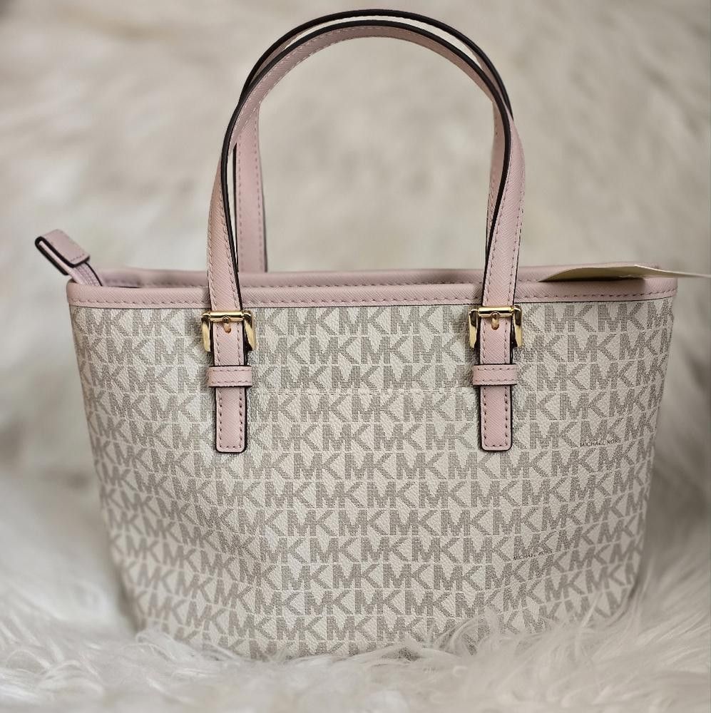 Michael Kors Michael Kors Pink and Cream Tote Bag Size ONE SIZE - 3 Thumbnail