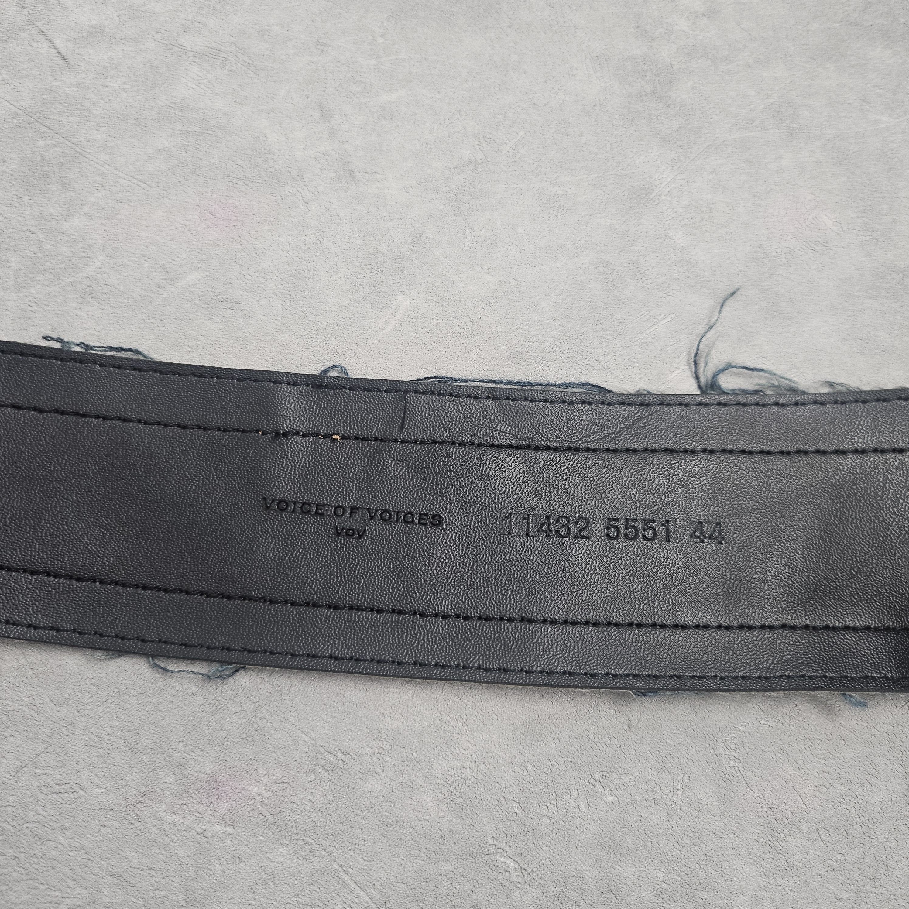 Japanese Brand Black Distressed denim Voice of voice belt Size ONE SIZE - 6 Thumbnail