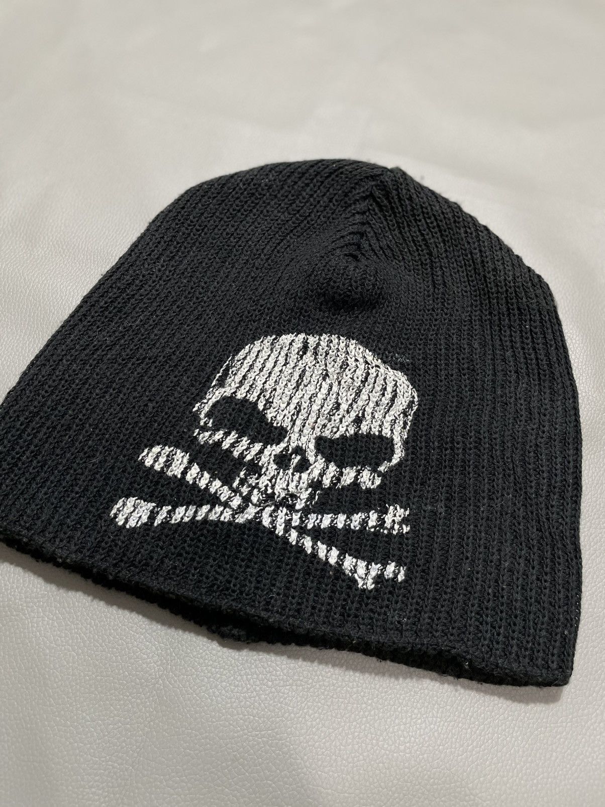 If Six Was Nine 2000s Japanese skull knitted beanie hat Size ONE SIZE - 2 Thumbnail
