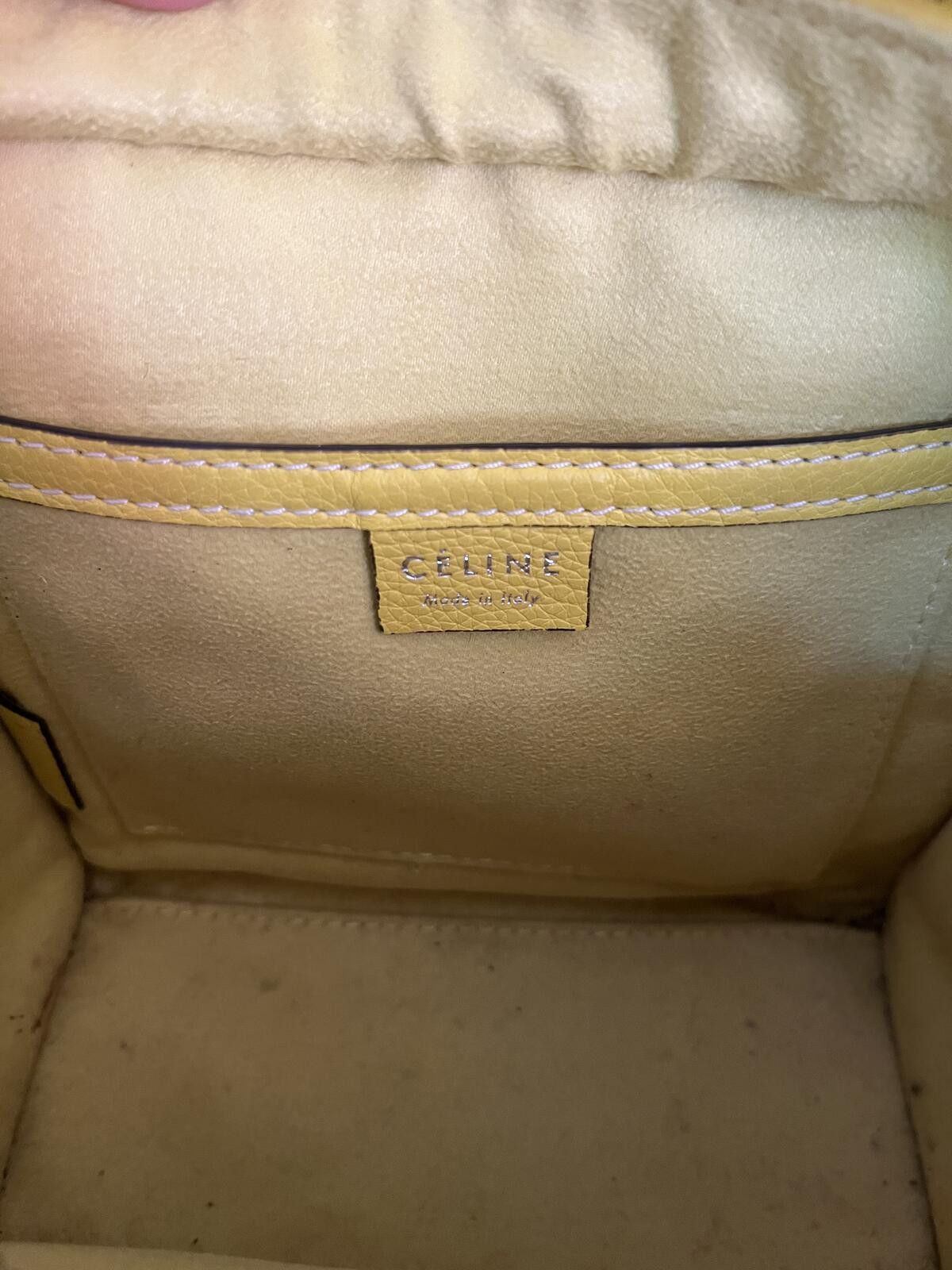 Celine CELINE PHOEBE PHILO 2011 YELLOW NANO LUGGAGE TOTE BAG Size ONE SIZE - 5 Thumbnail