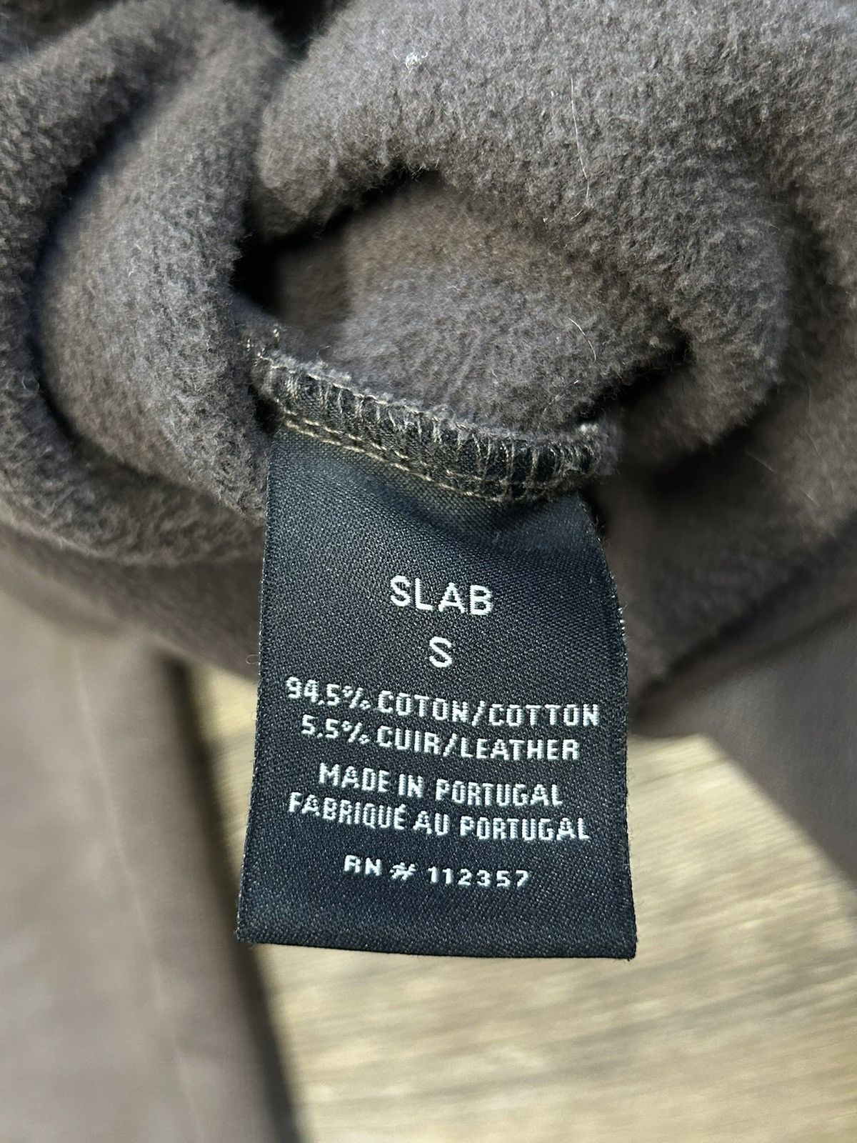 Rick Owens Rick Owens Slab Leather Cotton Hoodie Size US M / EU 48-50 / 2 - 4 Thumbnail