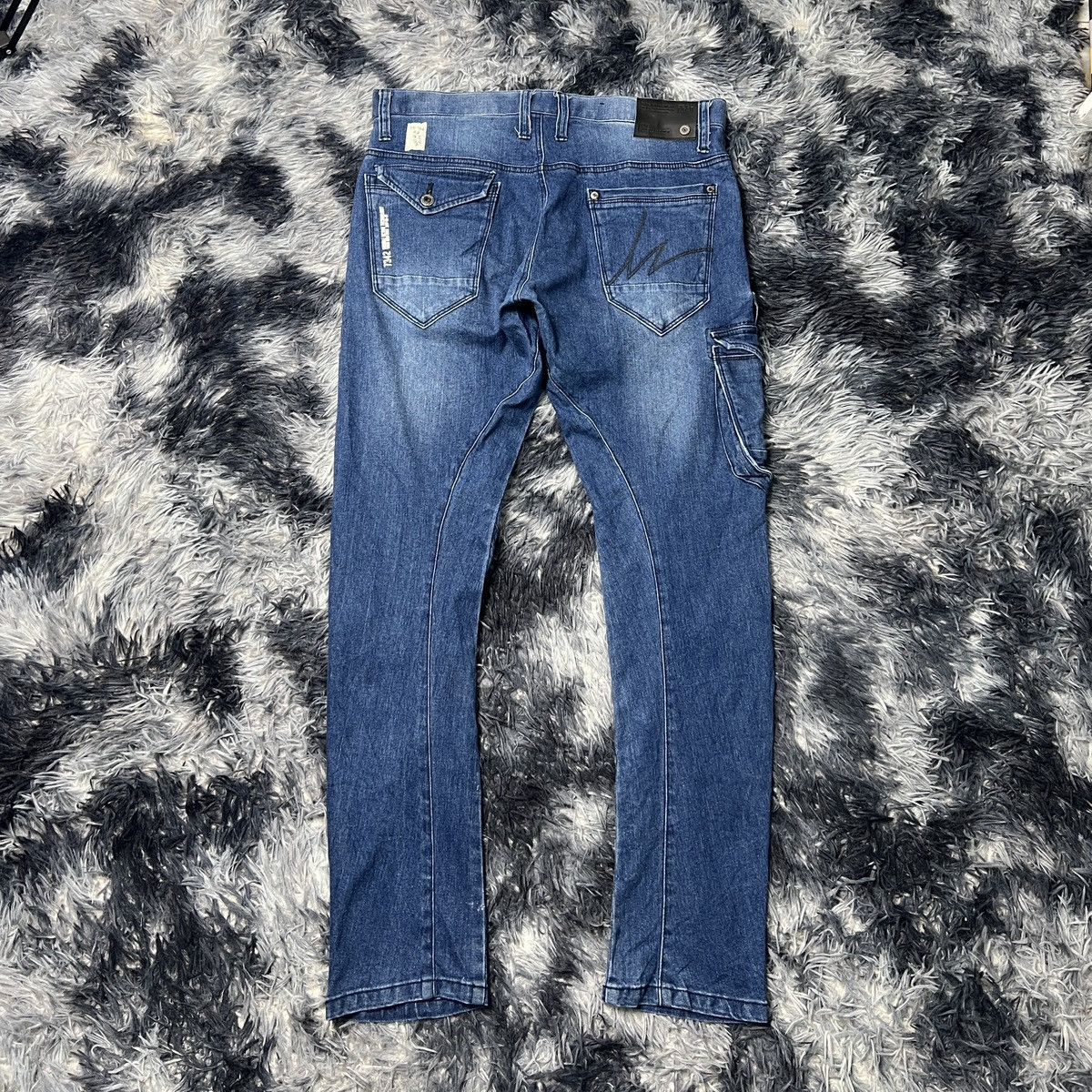 Japanese Brand Iz Frontier Denim Cargo Pants Size US 35 - 2 Thumbnail