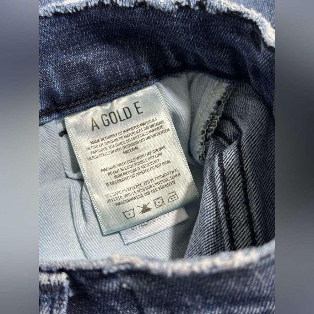 Agolde Agolde Sophie Zip Fly High Rise Distressed Frayed Hem Denim Size 24" / US 00 / IT 34 - 5 Thumbnail
