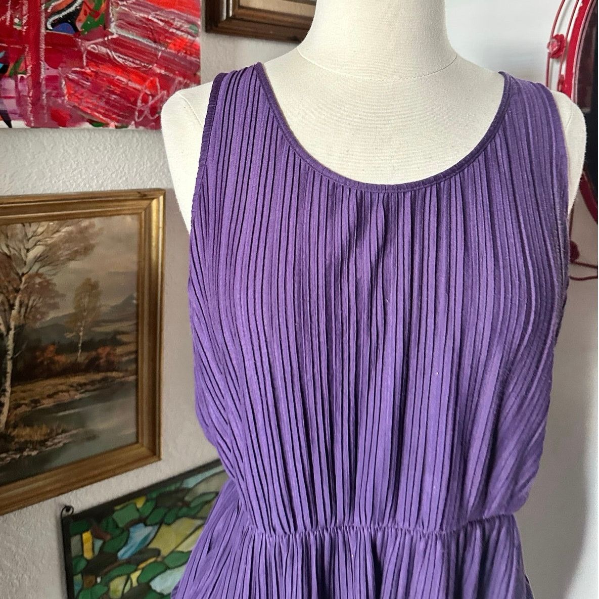 Other mossimo supply co purple cinched ribbed tank top Size M / US 6-8 / IT 42-44 - 2 Thumbnail