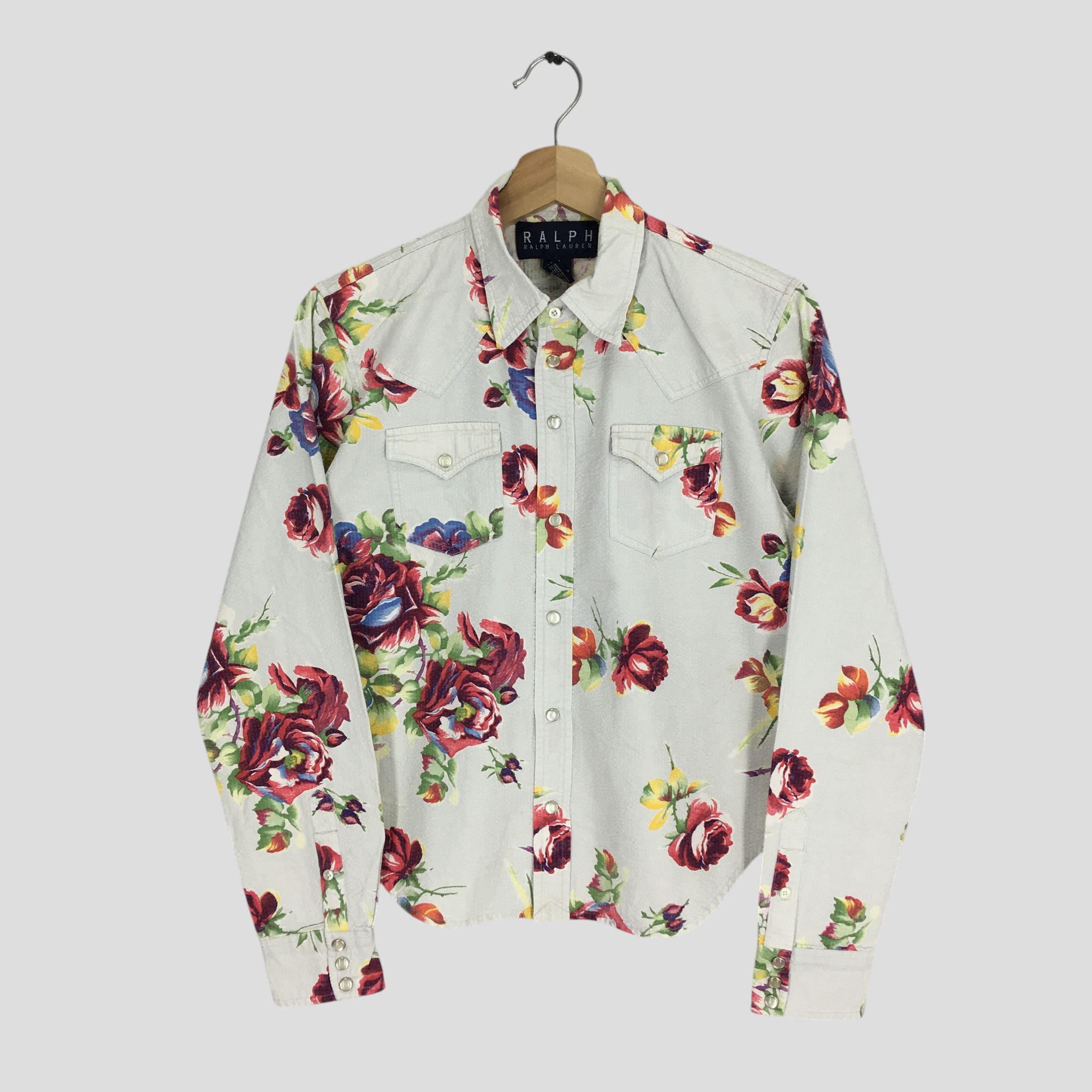 Polo Ralph Lauren Vintage Ralph Lauren Button Down Shirt Women Flowers Size L / US 10 / IT 46 - 1 Thumbnail