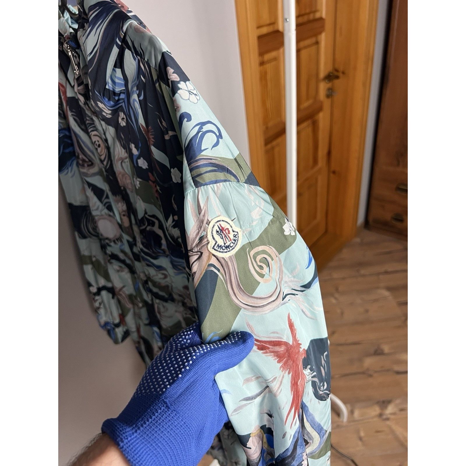 Moncler Moncler Lichen Women`s Blue Long Rain Coat Windbreaker Jacke Size M / US 6-8 / IT 42-44 - 7 Thumbnail